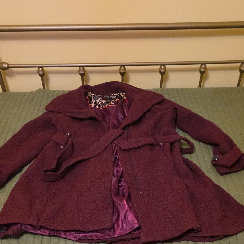 Steve Madden Deep Burgundy Trench Coat